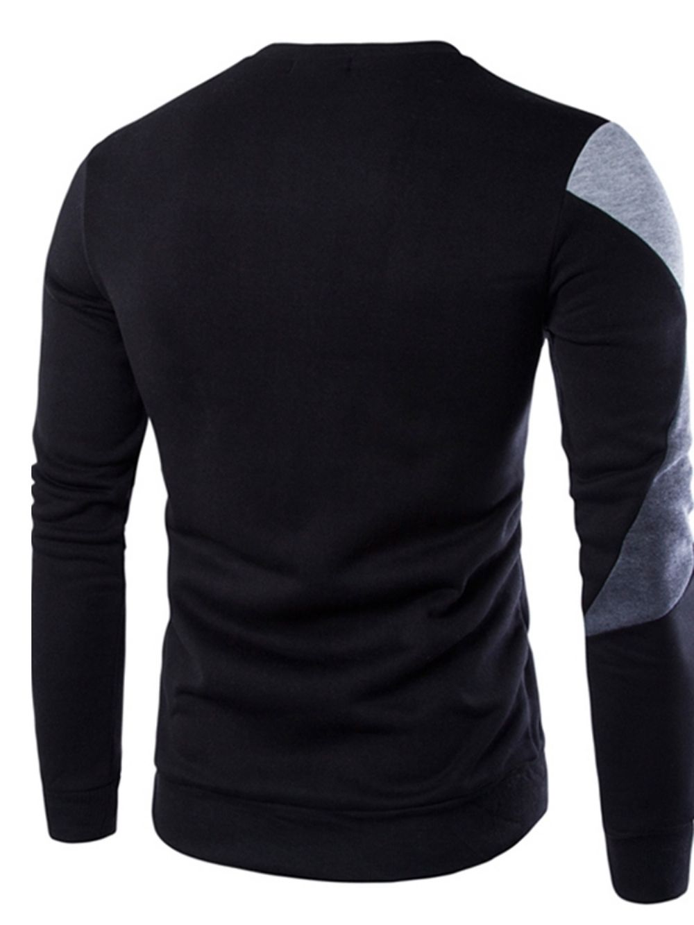 Moletons Masculinos Pulôver Patchwork Color Block Slim