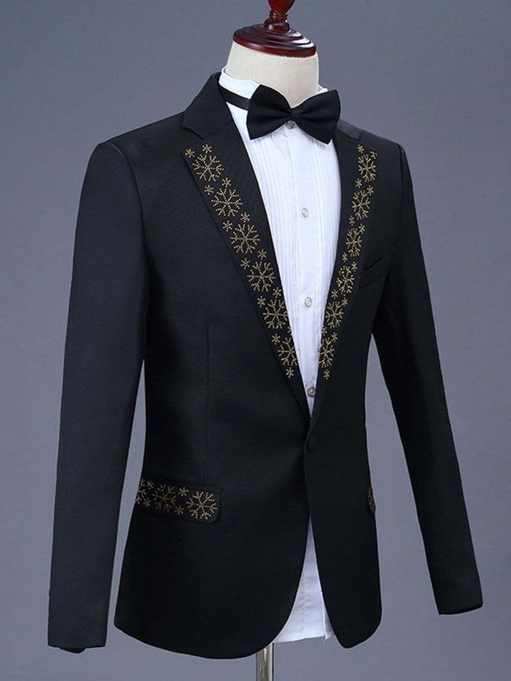 Terno De Festa Masculino Com Um Botão Diamond Blazer E Calças