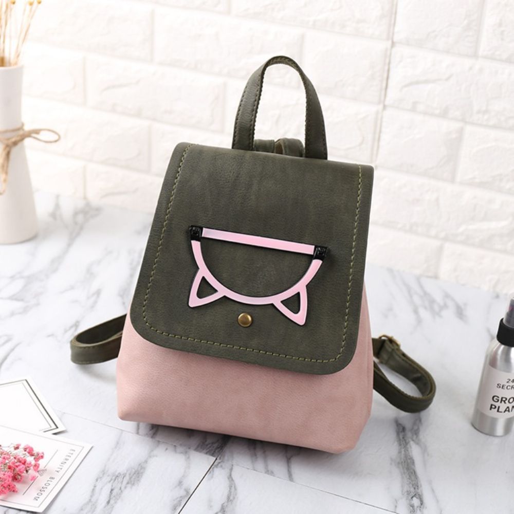 Mochilas Pu Color Block