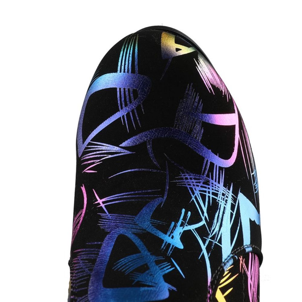 Botas Camufladas Com Salto Agulha Com Zíper Lateral
