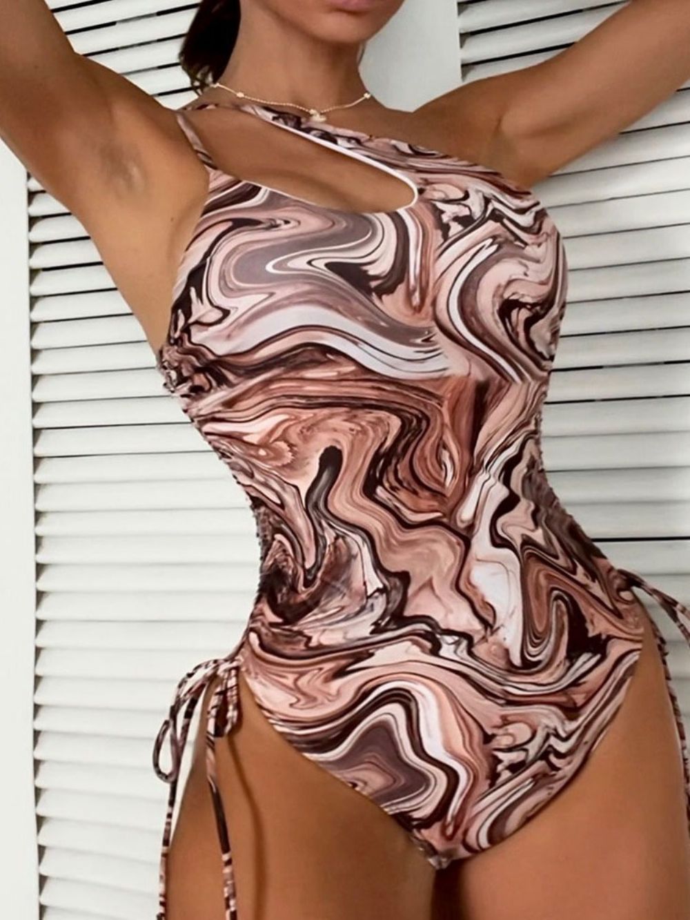 Roupa De Banho Feminina De Uma Peça Com Estampa Floral