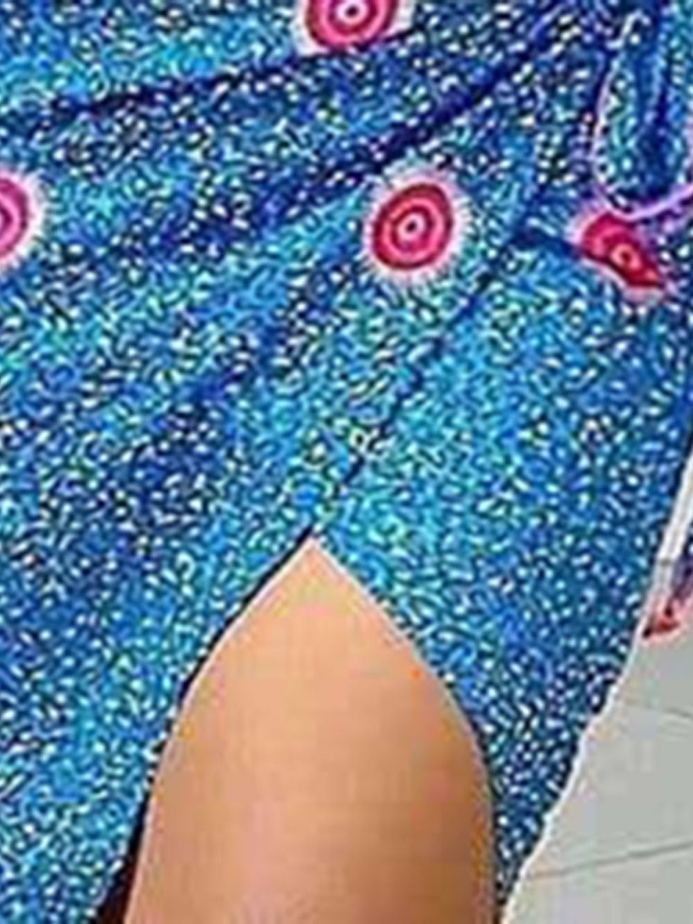 Vestido De Alça De Espaguete Sem Mangas Com Estampa Africana Moda No Joelho