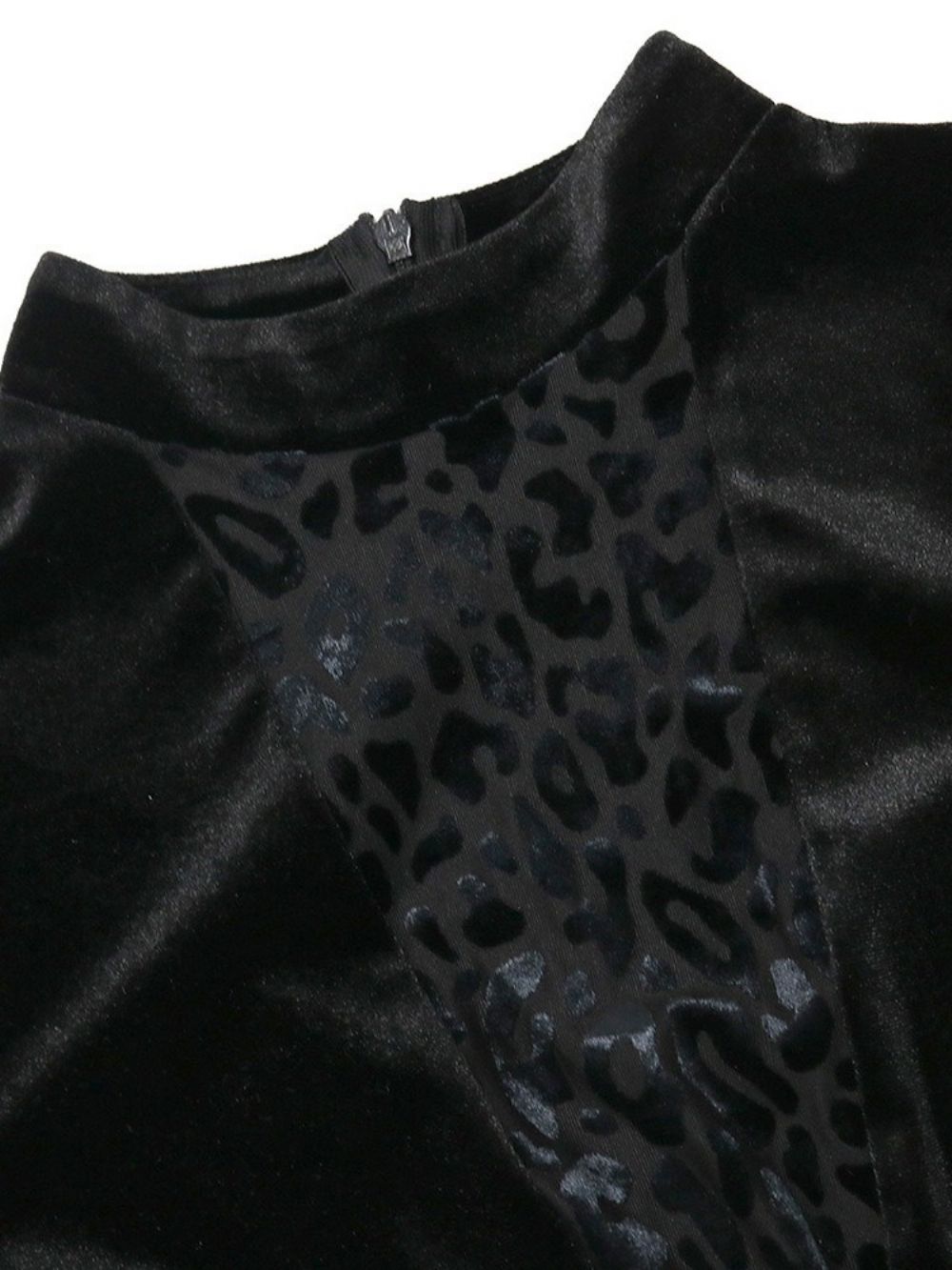 Vestido De Inverno Com Gola Alta Manga Longa Acima Do Joelho