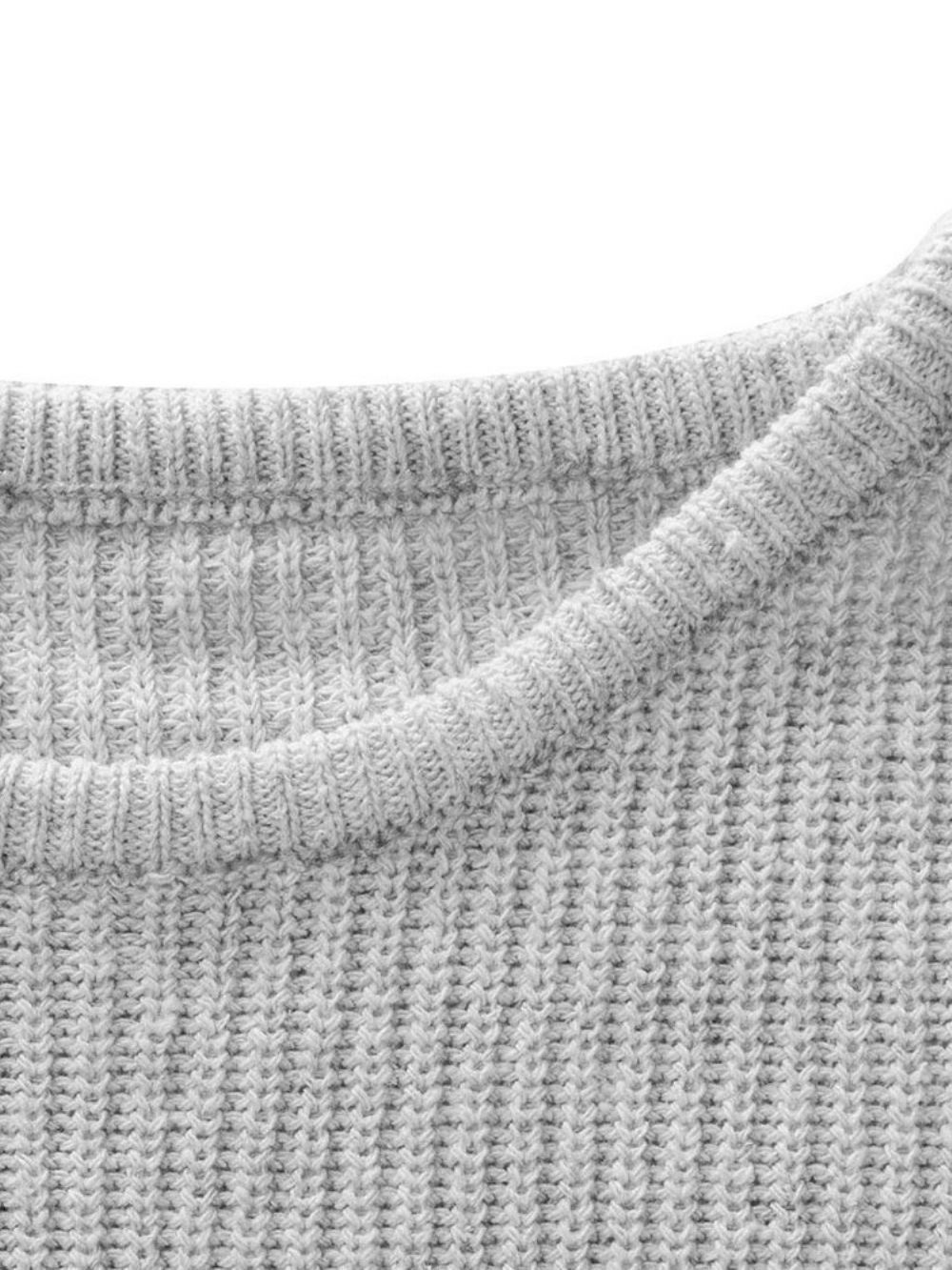 Suéter Casual Masculino Simples Padrão Gola Redonda