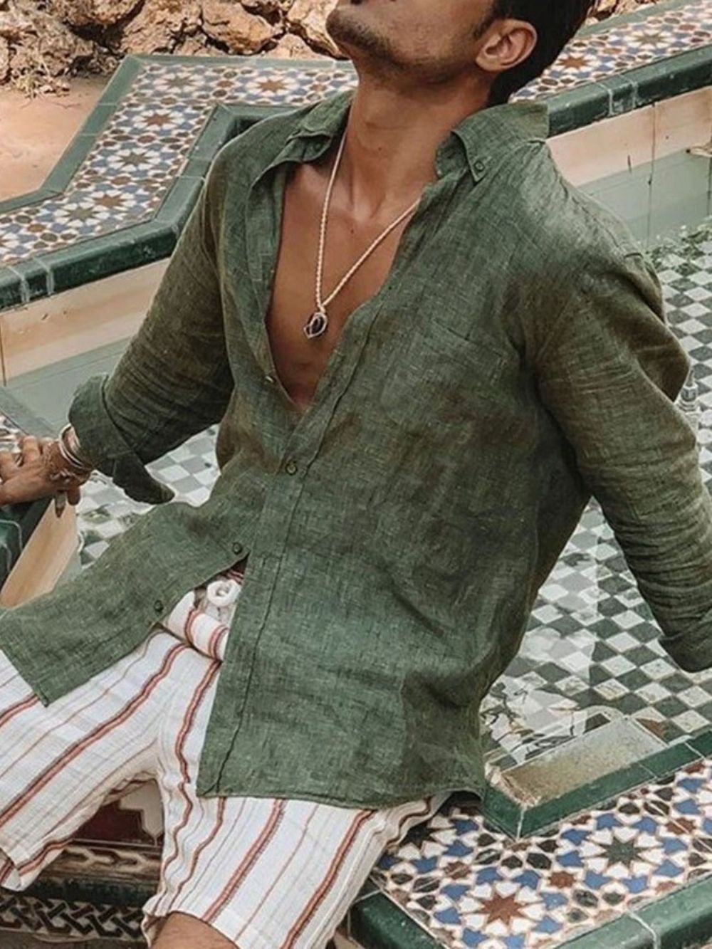 Camisa Casual Casual De Outono Com Lapela Lisa