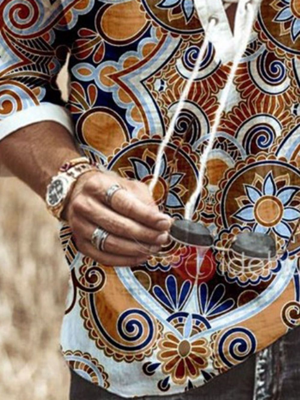 Camisa Solta Com Estampa Floral Da Inglaterra