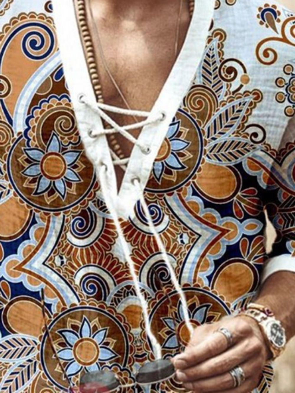 Camisa Solta Com Estampa Floral Da Inglaterra