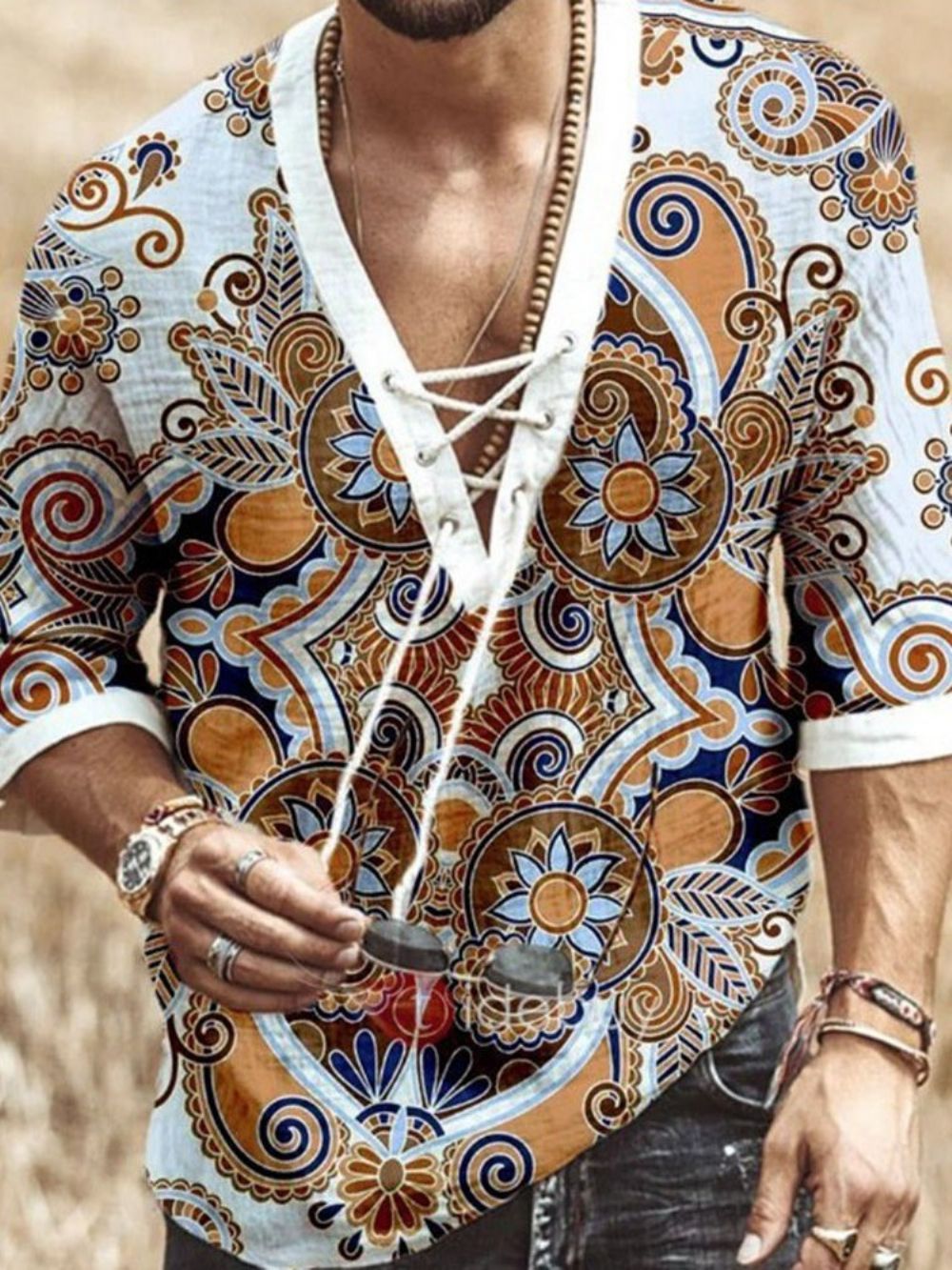 Camisa Solta Com Estampa Floral Da Inglaterra