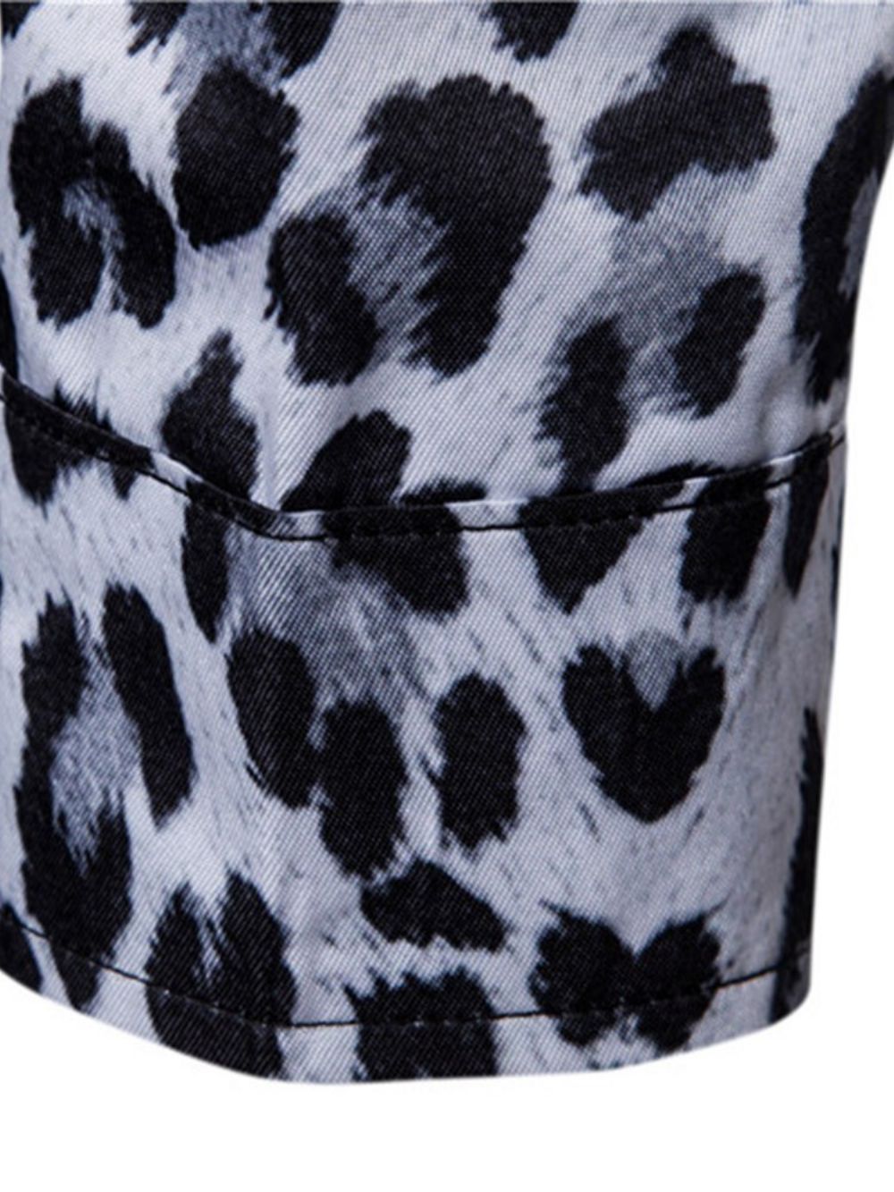 Camisas Casuais Masculinas Slim Com Estampa De Leopardo